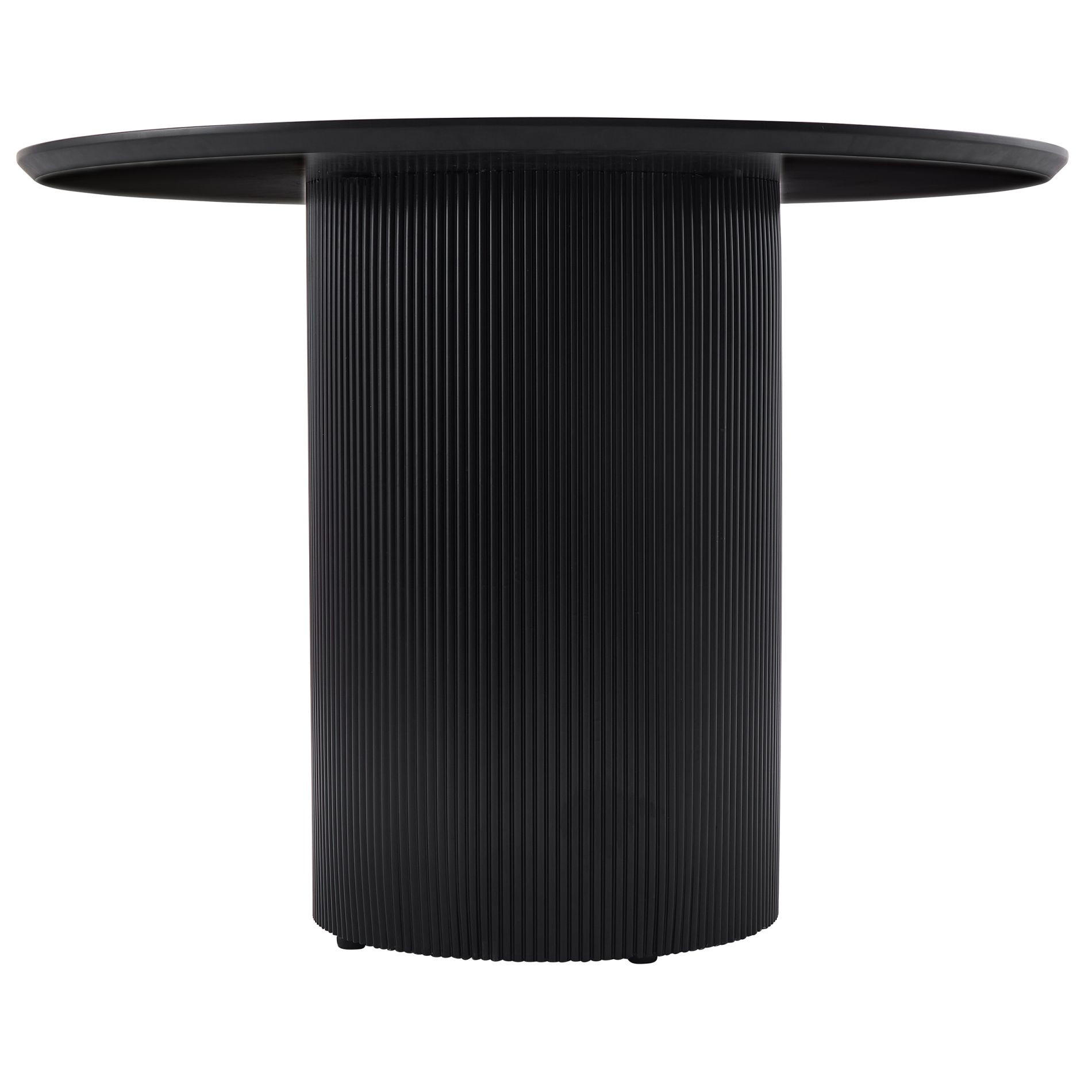 ESSTISCH Trually rund, Schwarz, 100 cm - Schwarz, Holzwerkstoff/Metall (100/100/75cm) - Selsey
