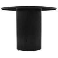 ESSTISCH Trually rund, Schwarz, 100 cm - Schwarz, Holzwerkstoff/Metall (100/100/75cm) - Selsey