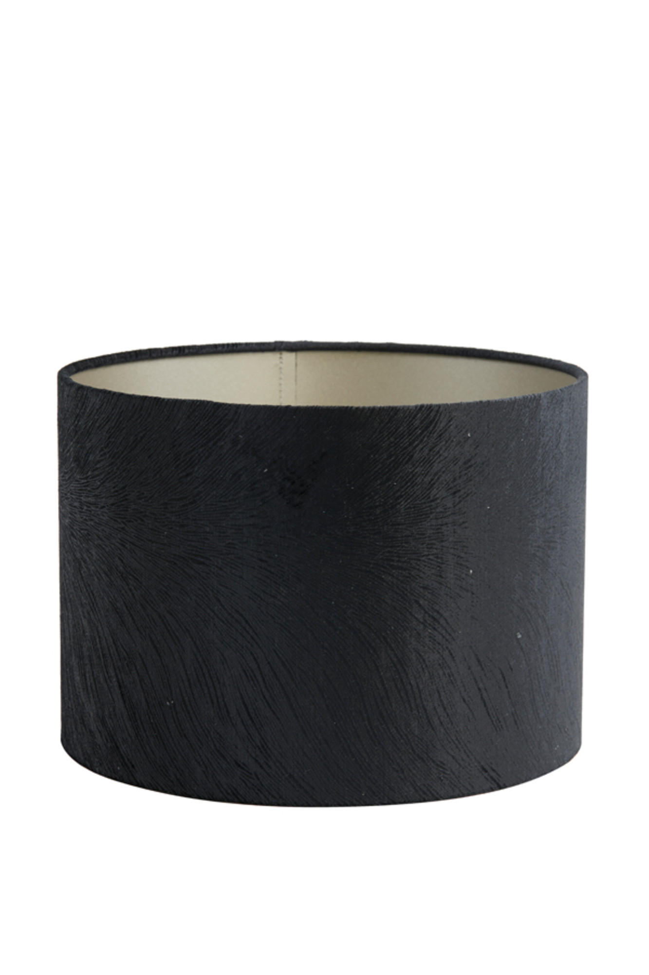 LAMPENSCHIRM Lubis Schwarz Ø20/15 cm - Schwarz, Textil (20/20/15cm) - Light & Living