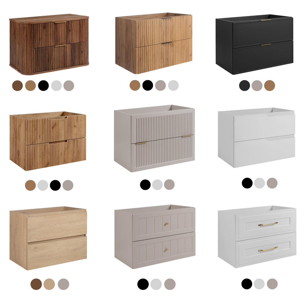 BADEZIMMERSCHRANK : Farbe Kaschmir, Griff gold, Füße gold, 120 x 41,5 x 66,7 cm - Kaschmir/Goldfarben, Holzwerkstoff (120/66.7/41.5cm) - 3XE LIVING