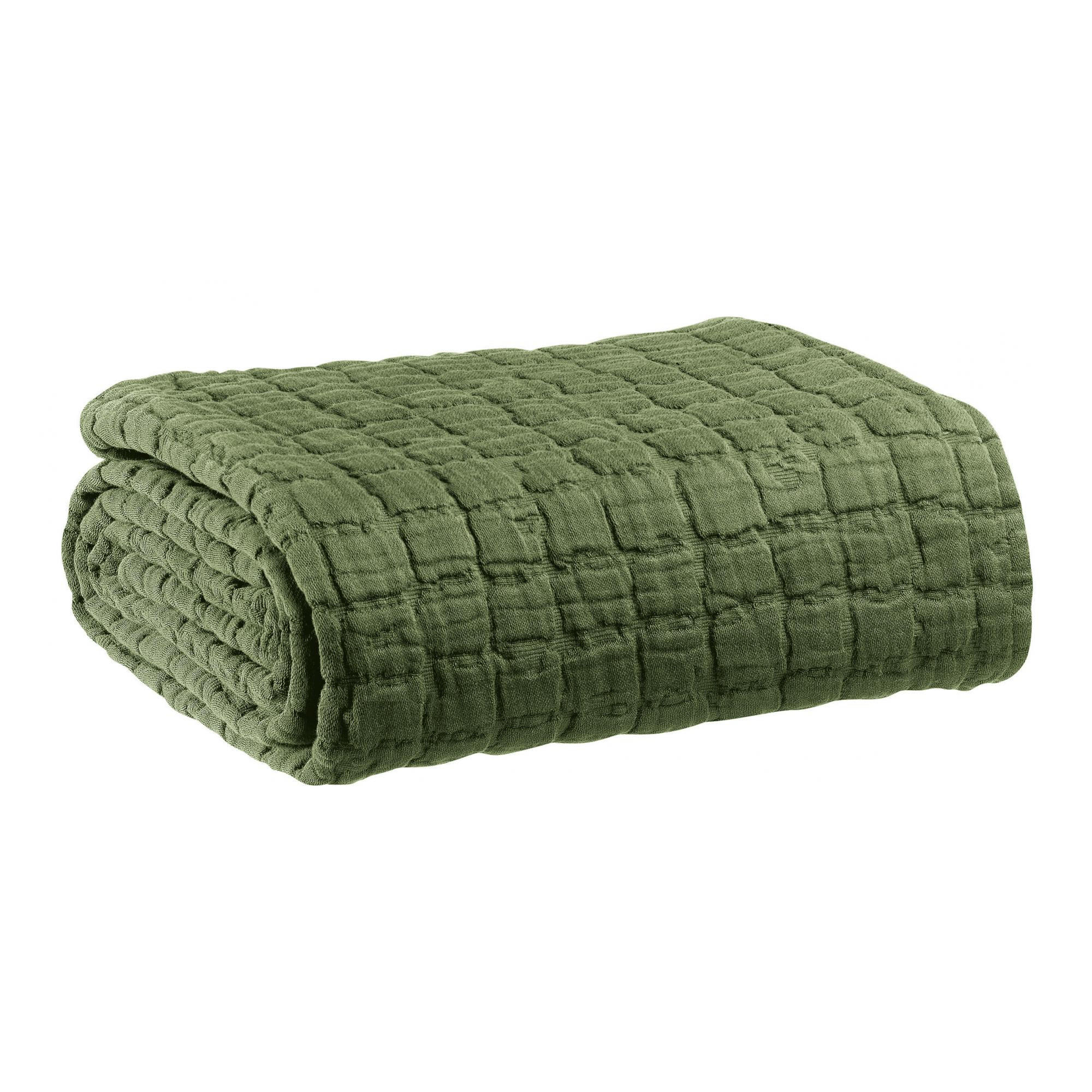 PLAID Swami olivgrün 130 x 200 cm - Olivgrün, Textil (130/200cm) - Vivaraise