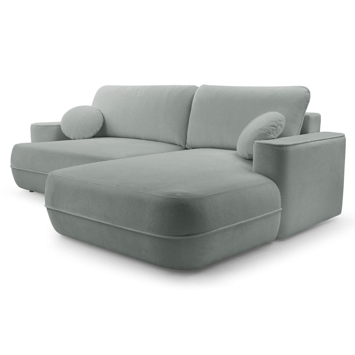 ECKSOFA Fuerro Graubeige Strukturstoff - Taupe/Schwarz, Kunststoff/Textil (168/260cm) - Selsey