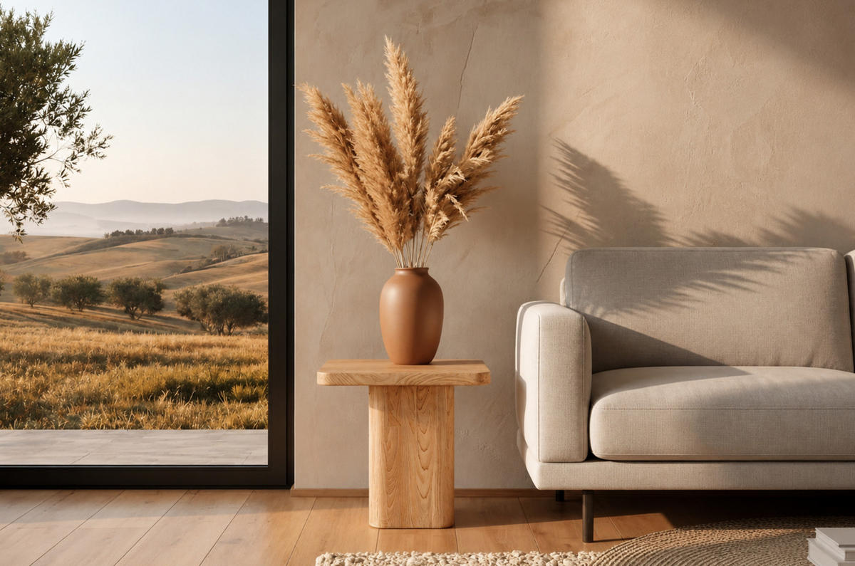 MASSIVHOLZ-NACHTTISCH Eyko MAUI, asymmetrisch, 40x34 cm, Wildeiche - lackiert - Eichefarben, Holz (40/34/32cm)