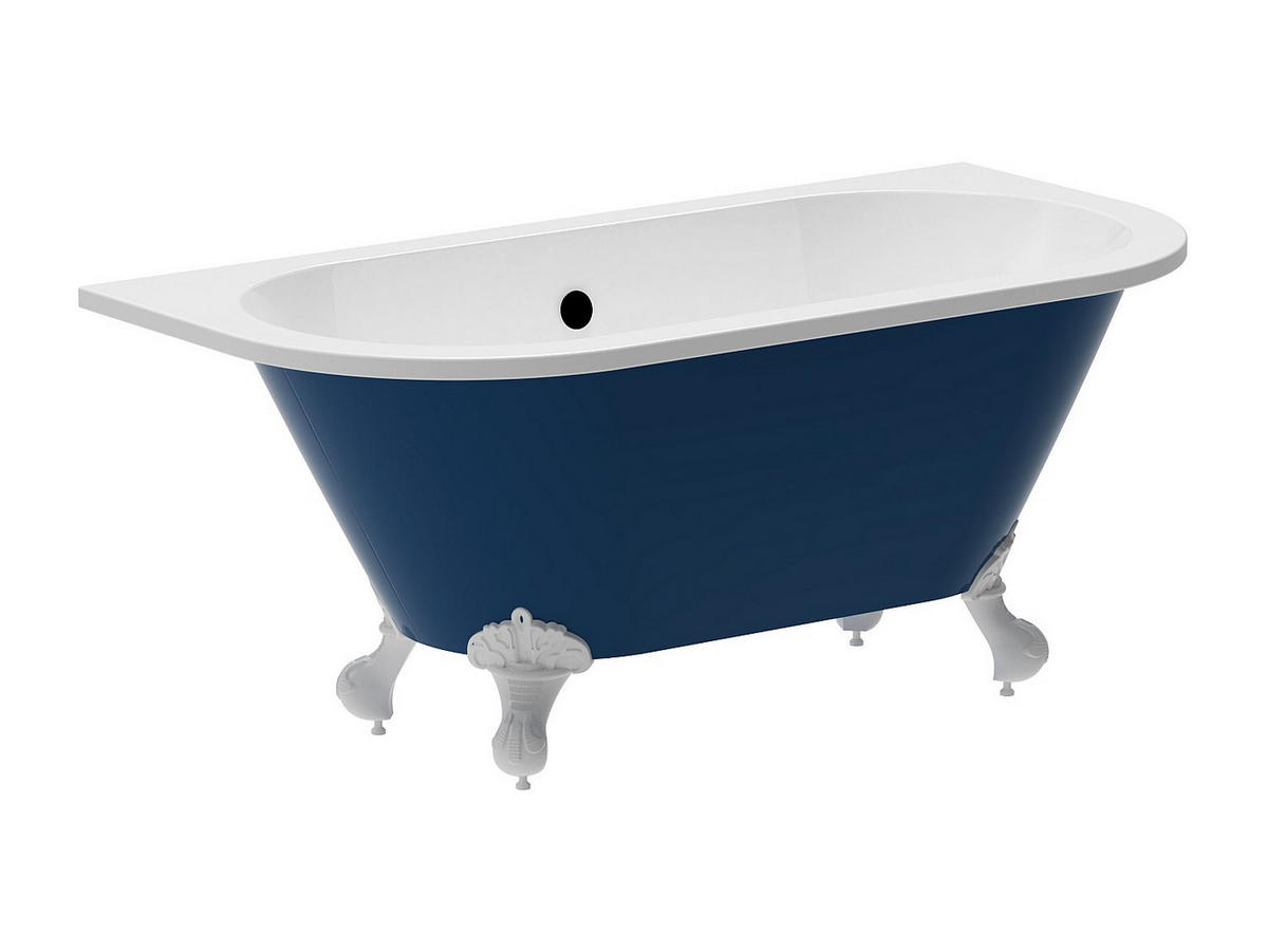 BADEWANNE - 150 cm x 74 cm - acryl - blau Sparus - Blau, Kunststoff (150/61/74cm) - Vente-Unique
