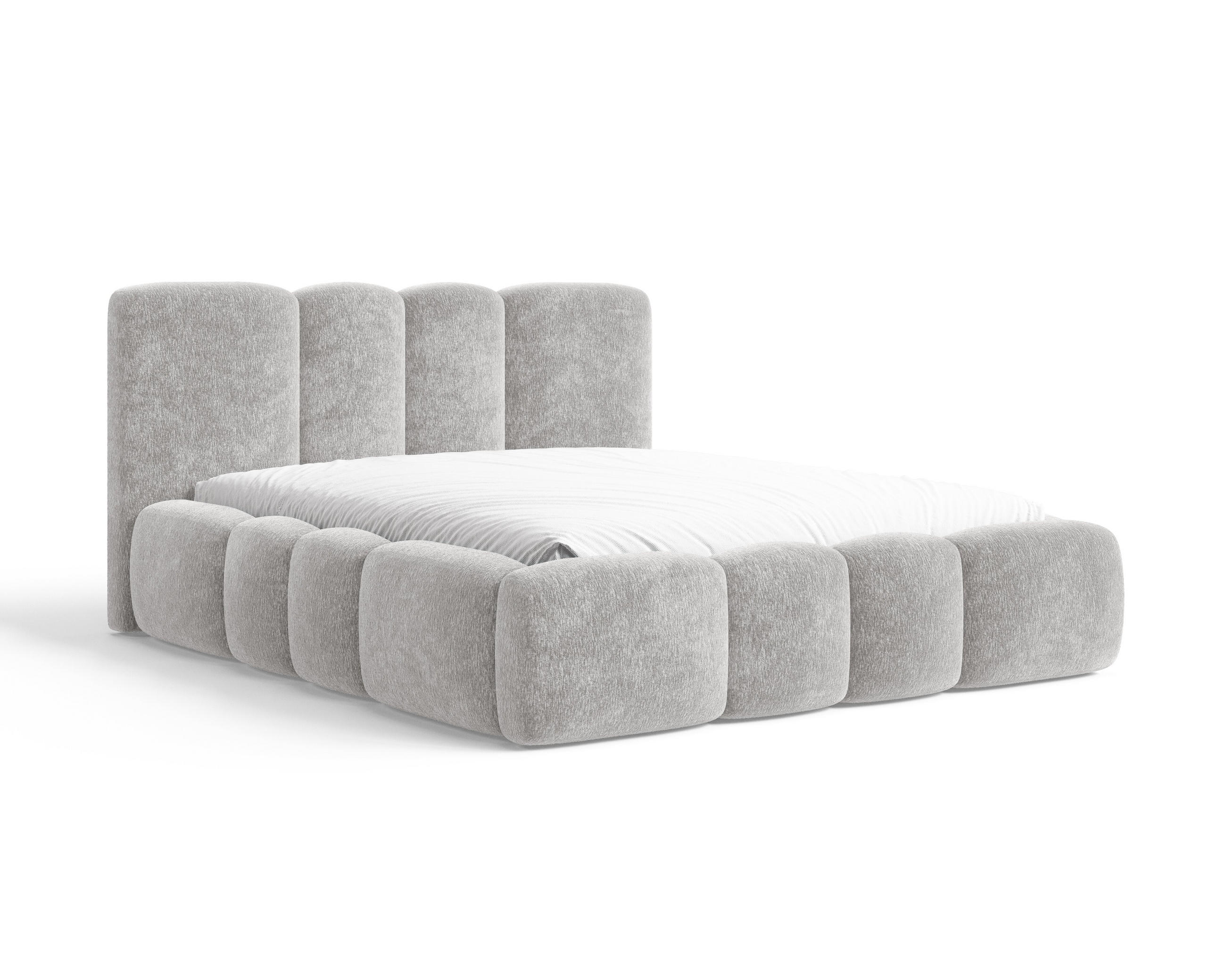 POLSTERBETT 26 - 140x200 cm – Amari – Bett mit Bettkasten und Gepolstertem Kopfteil - Grau, Holz (140/200cm) - ROYAL24_MARKT