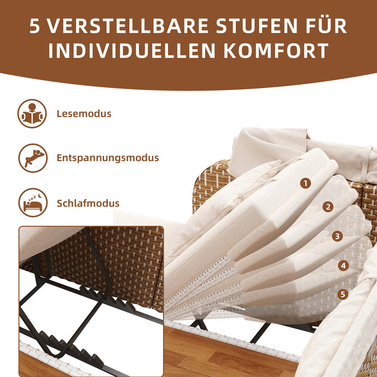 LOUNGESET Beige/Grau Mit Sonnenschutz & Pavillon - Beige, Metall (160/137/192cm) - FLIEKS