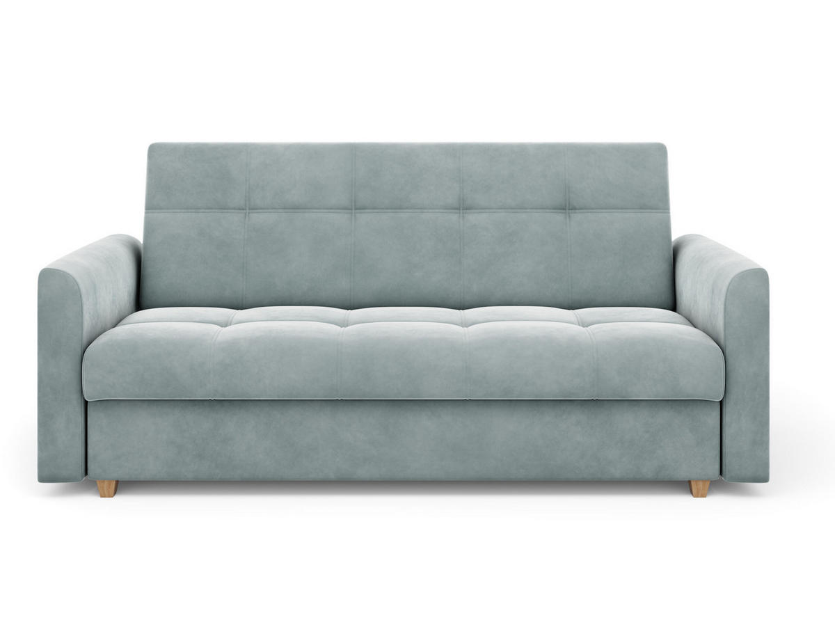 SCHLAFSOFA mit Bettkasten Salamanka, Hellblau - Blau, Textil (85/88/215cm) - Meblito