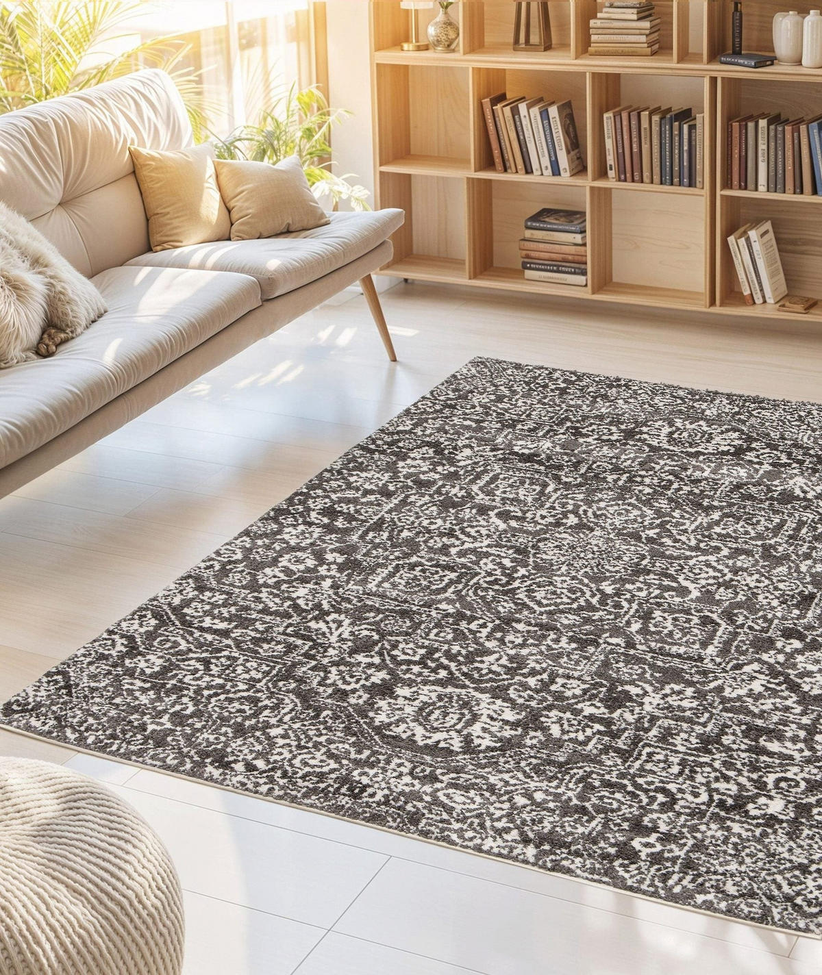 TEPPICH sehr weich grafisch grau - Grau, Textil (200/290cm) - AFK Living
