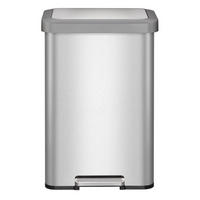 MÜLLEIMER Rechteckiger Aus Gebürstetem Edelstahl 45 Liter Silber - Silberfarben, Metall (43.5/65.2/33.5cm) - PROREGAL