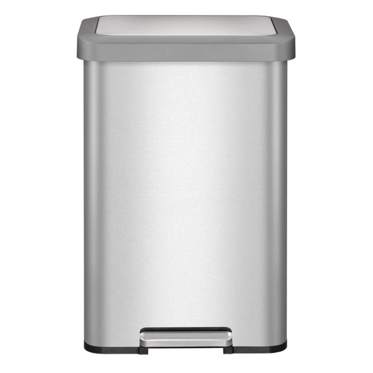 MÜLLEIMER Rechteckiger Aus Gebürstetem Edelstahl 45 Liter Silber - Silberfarben, Metall (43.5/65.2/33.5cm) - PROREGAL