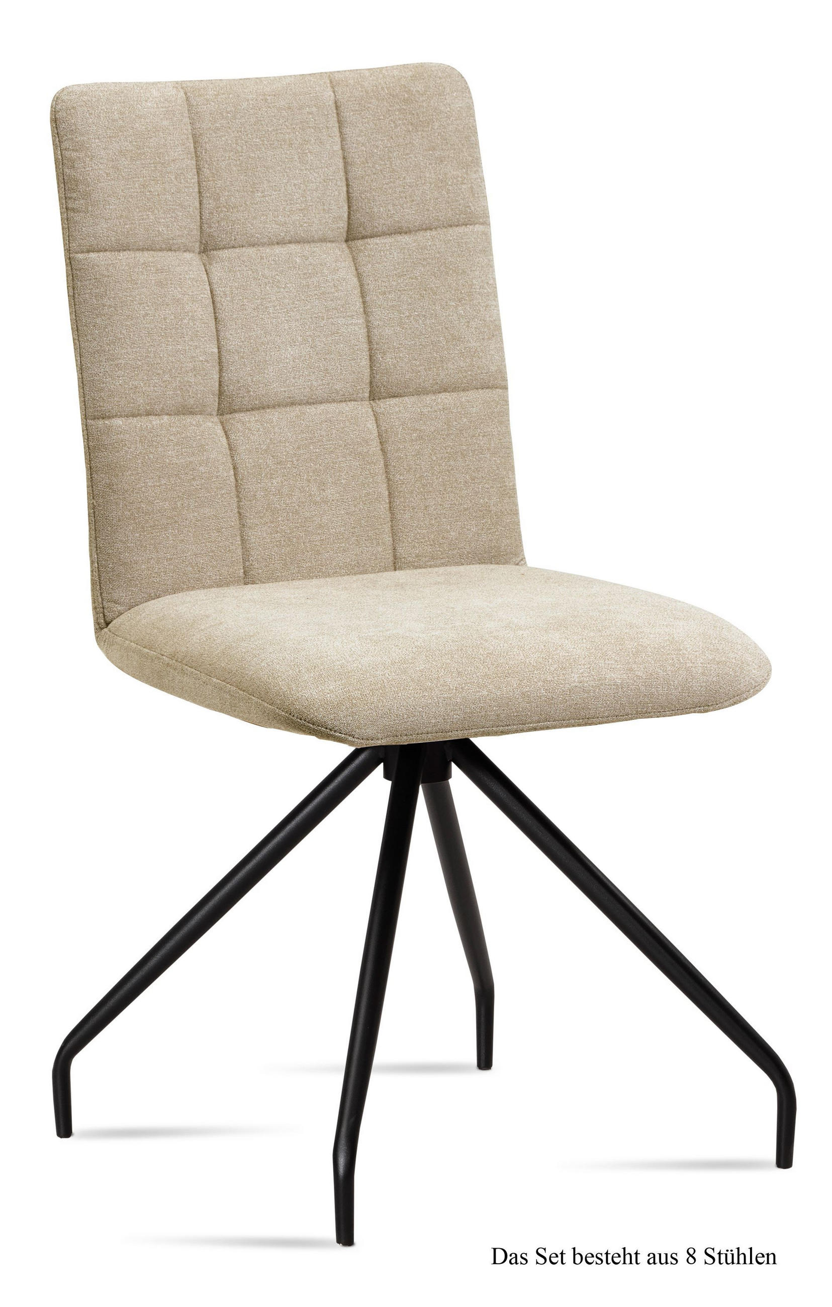 ESSZIMMERSTUHL (8er-Set) Devera 47x91x60 Schwarz/Natur - Schwarz/Naturfarben, Kunststoff (60/91/47cm) - 58aufmkessel