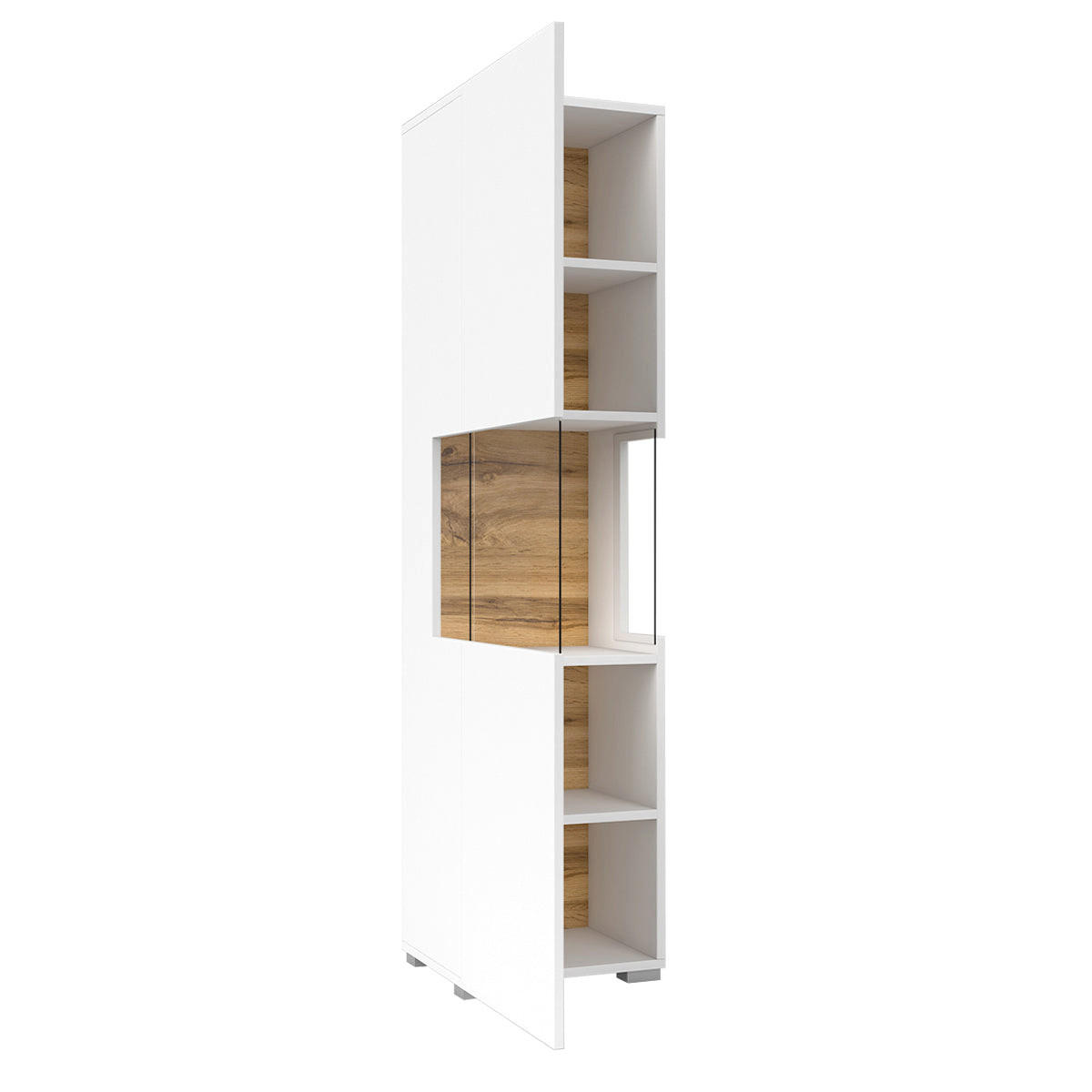 VITRINE Glora Weiß - Weiß, Holzwerkstoff (36/140/30cm) - Petits-meubles