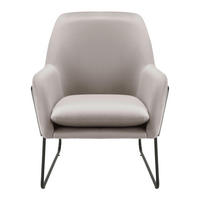 SESSEL Kezia Beige Samt - Beige, Metall (84/71/79cm) - Bessagi Home