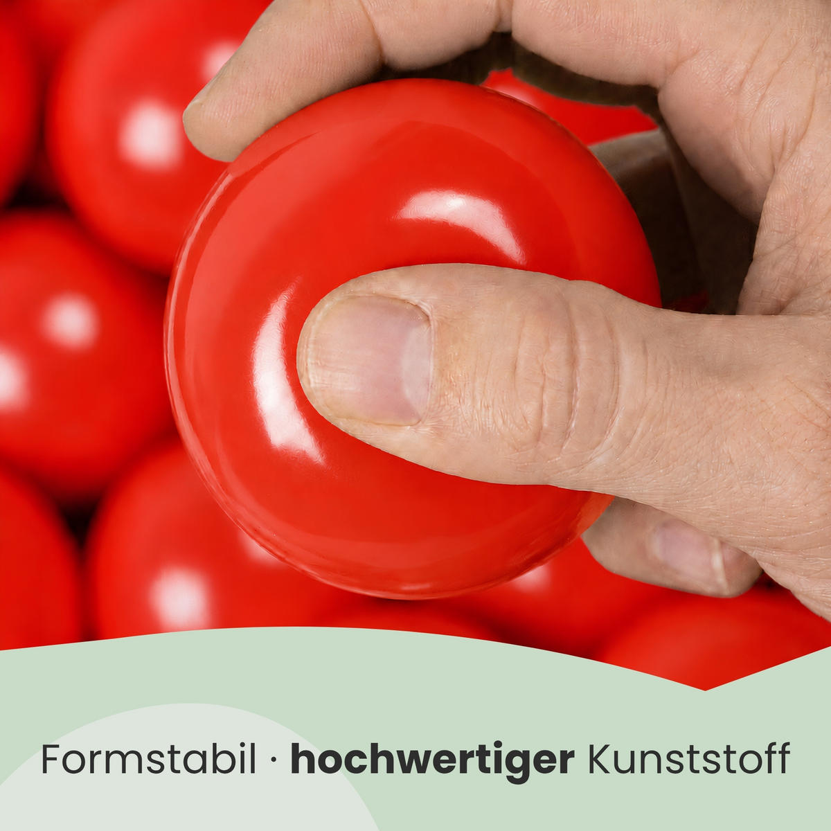 BÄLLEBAD-BÄLLE 50 Stück, Rot, 5.5 cm - Rot, Kunststoff (5.5/5.5/5.5cm) - Littletom