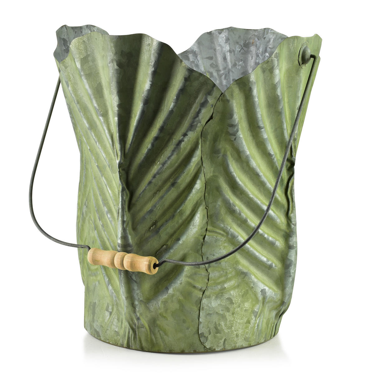 BLUMENTOPF Marina Grün 30/30/35 cm Metall - Grün, Metall (30/35/30cm) - Mondex