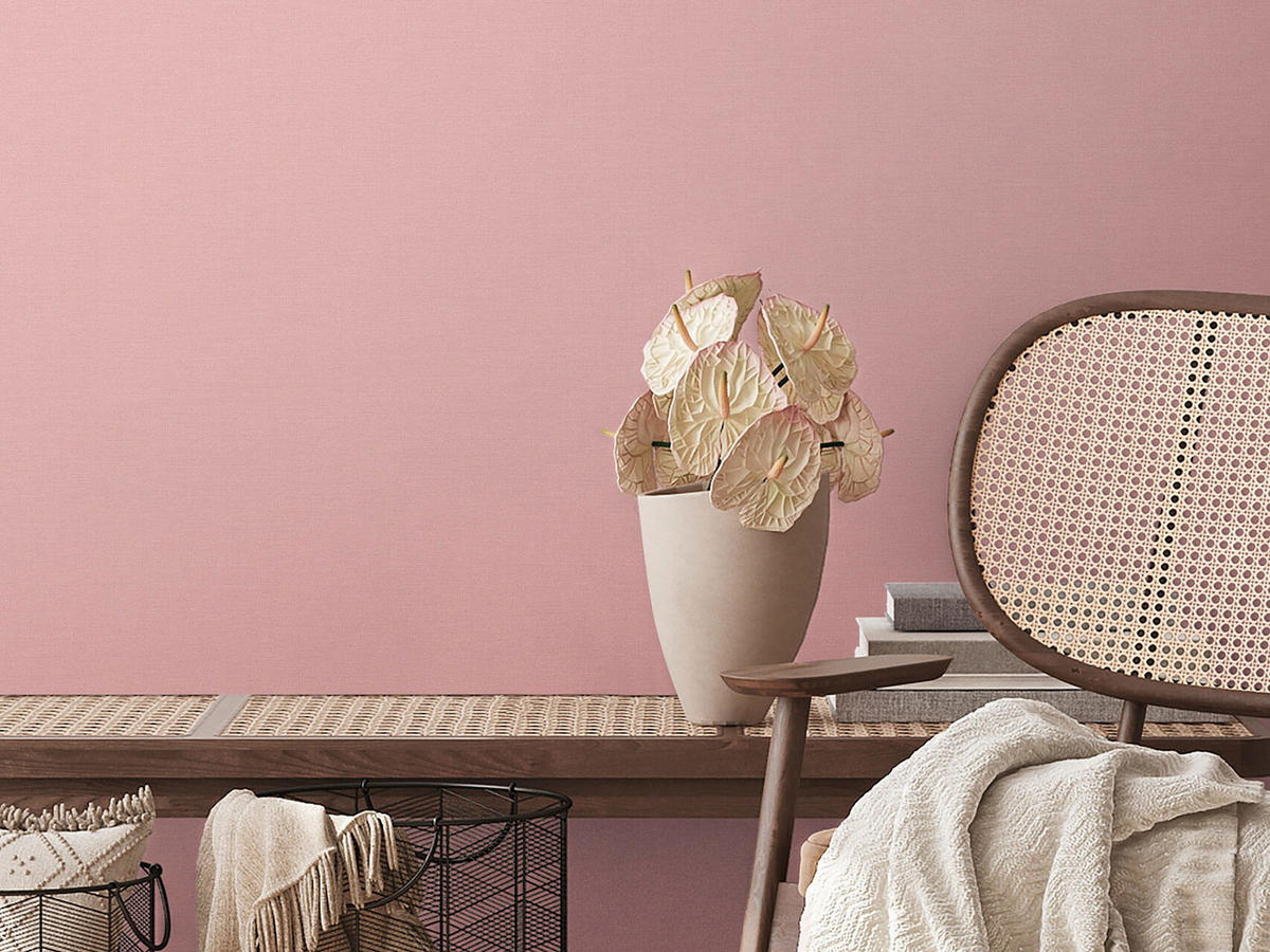 VLIESTAPETE Rosa 53/1005 cm - Pink, Textil (53/1cm) - KUNSTLOFT