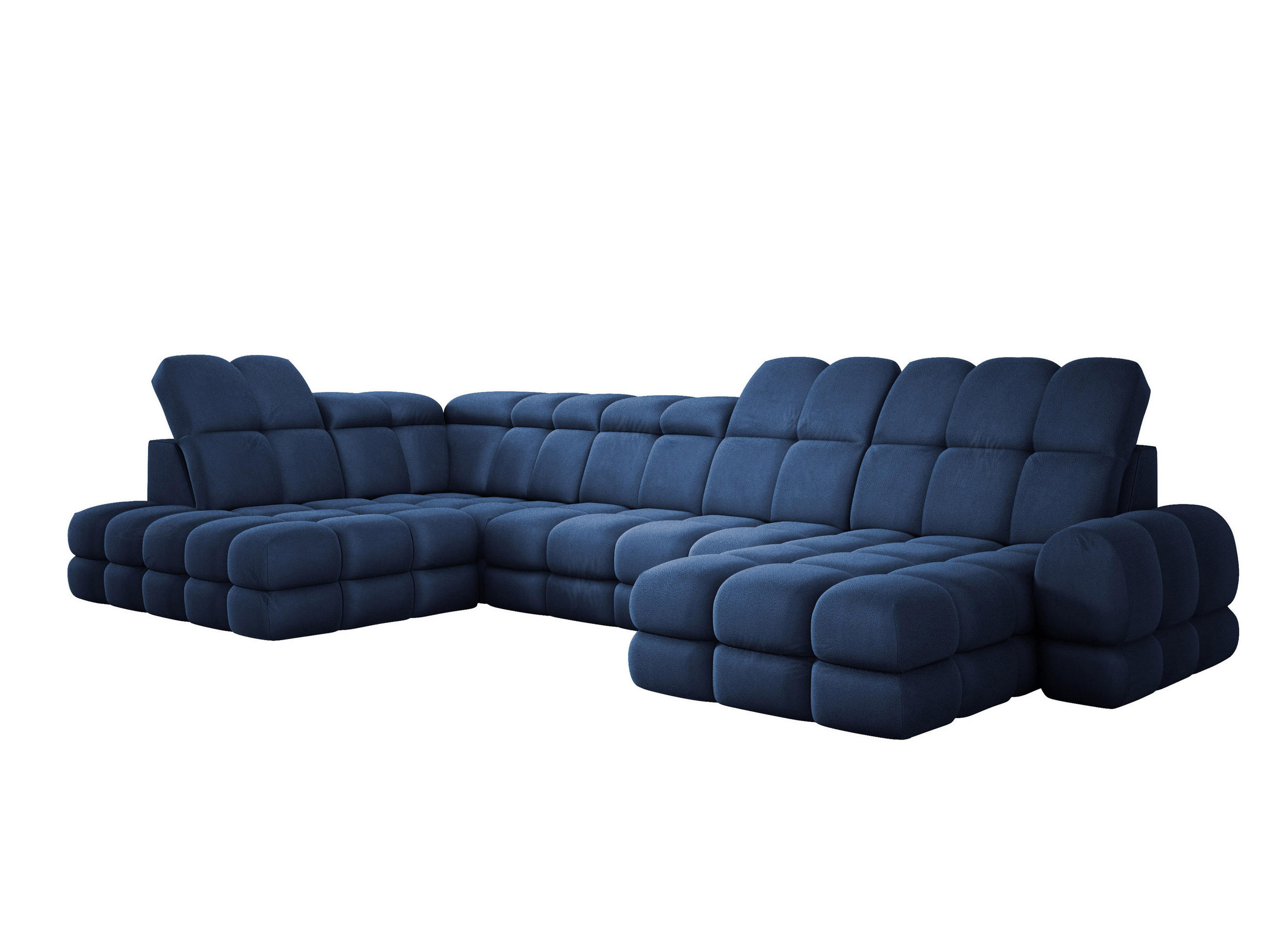 ECKSOFA TOLLO Solar-stoff U-form 400x217x105 cm blau - Blau, Holz/Textil (400/217cm) - DomoHome