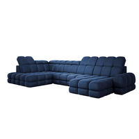 ECKSOFA TOLLO Solar-stoff U-form 400x217x105 cm blau - Blau, Holz/Textil (400/217cm) - DomoHome