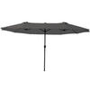 DOPPELSONNENSCHIRM 450x260cm KOGO XXL Sonnenschirm Anthrazit - Anthrazit, Kunststoff (450/260cm) - DELUKE