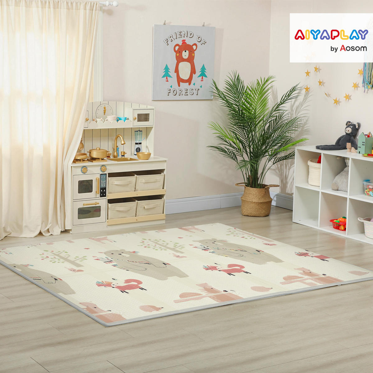 SPIELMATTE DE-18921 faltbar, reversibel, 200x150 cm Multicolor - Multicolor, Kunststoff (150/200cm) - ComfortXL