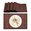 4XTISCHSET - Braun, Holz/Textil (30/45/0.3cm) - Relaxdays