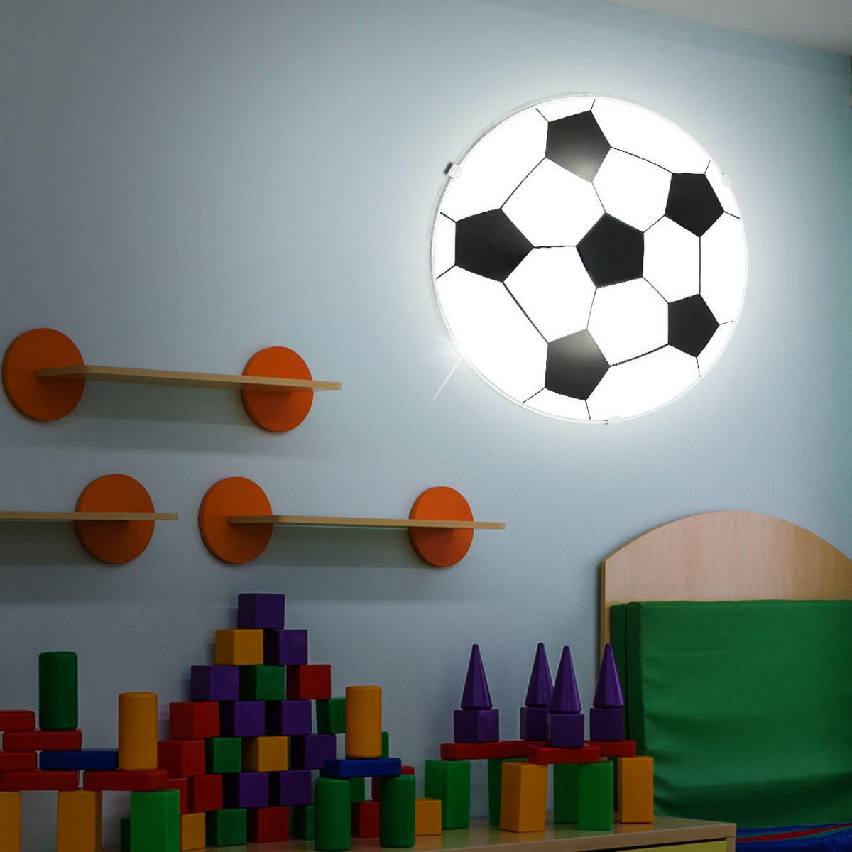 LED DECKENLEUCHTE Metall Schwarz Weiß - Weiß, Metall (25/25/8cm) - Globo Lighting
