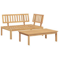GARTEN-SOFAGARNITUR 2-TLG. Aus Paletten Massivholz Akazie - Braun, Holz (92/69/133cm) - vidaXL