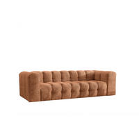 SOFA 4-Sitzer, Komfort, BALOO, Stoff Schenille & Bouclé, Orange - Orange, Holz (250/75/106cm) - Kaiser Möbel