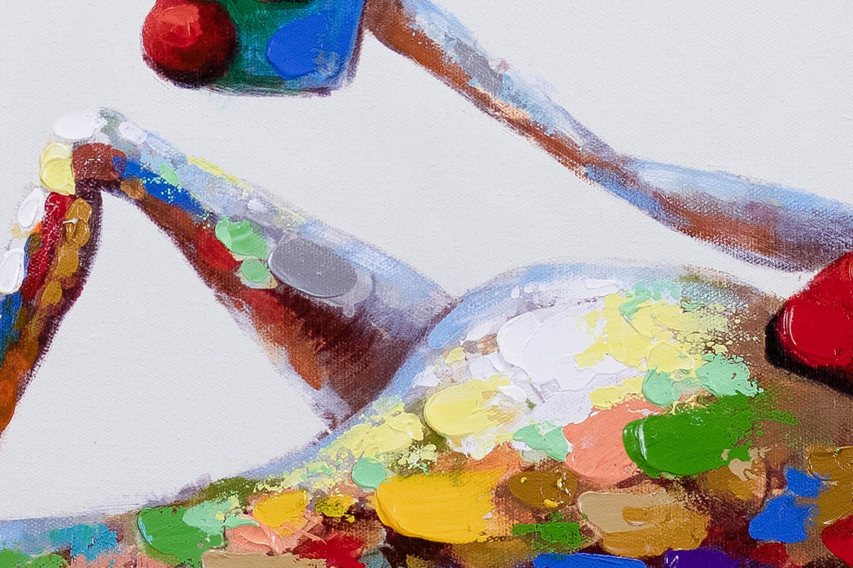 ACRYLBILD HANDGEMALT 120/60 cm - Weiß/Braun, Holz/Textil (120/60cm) - KUNSTLOFT