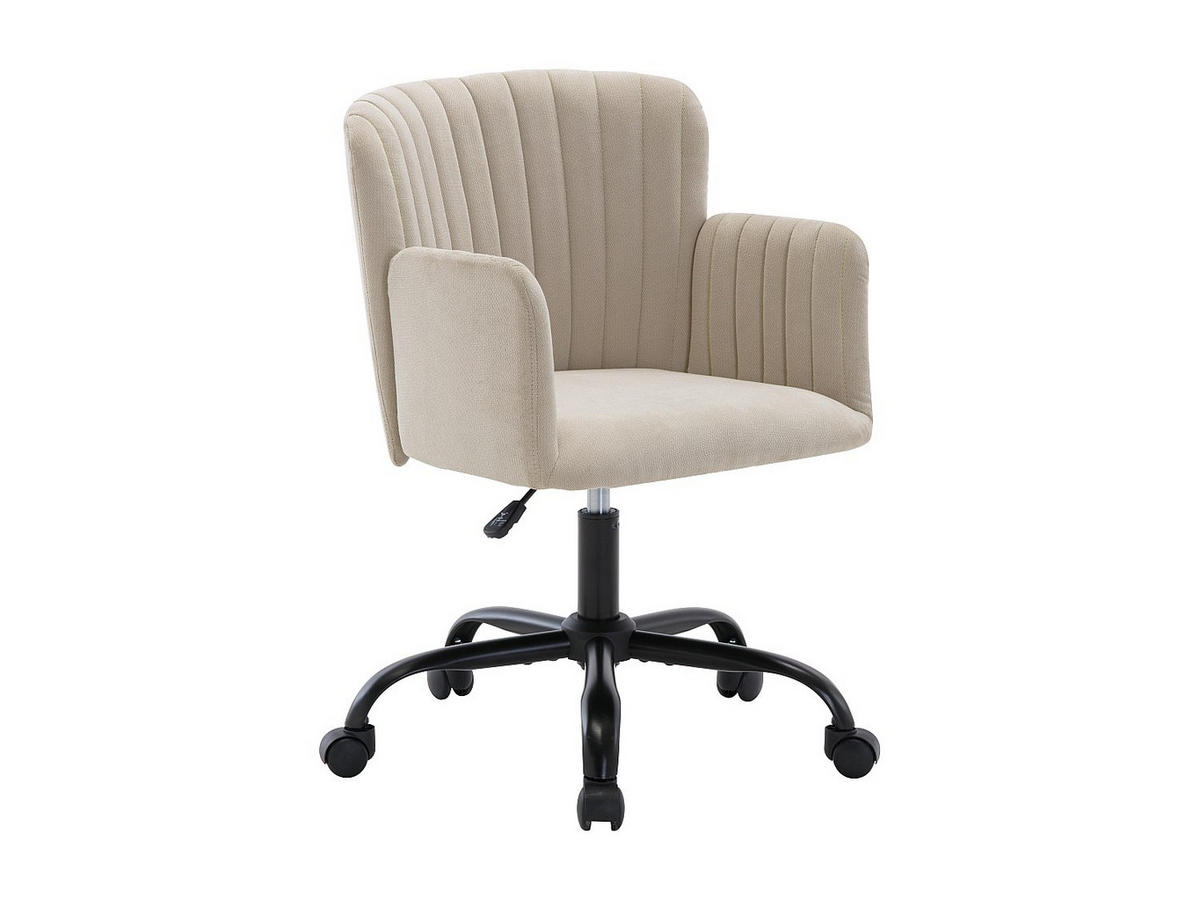 BÜROSTUHL ohne Armlehnen - 53 cm x 54 cm - stoff - beige Toara - Beige, Textil (53/87/54cm) - Vente-Unique