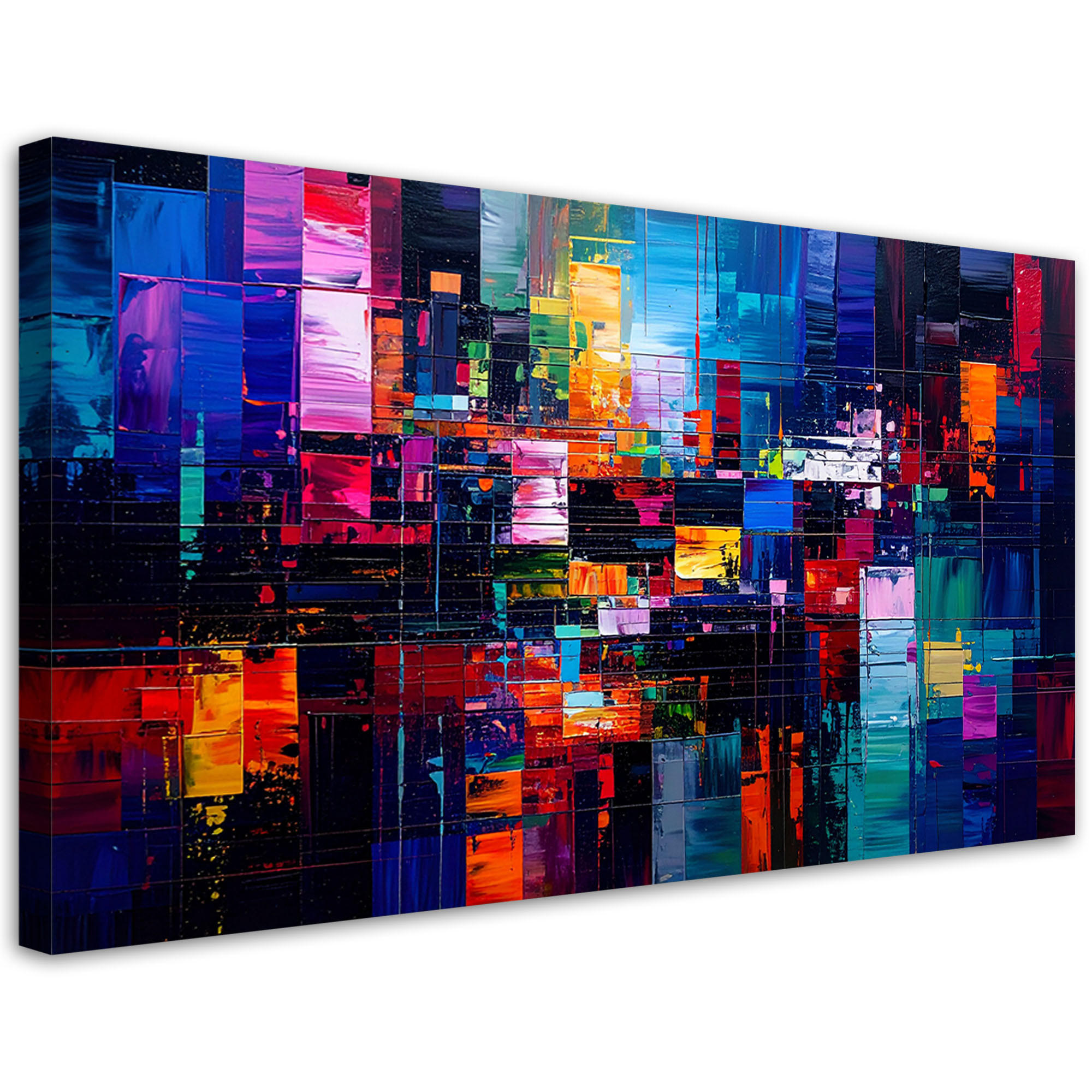 LEINWANDBILD Abstraktion 120x60cm - Multicolor, Textil (120/60cm) - Feeby