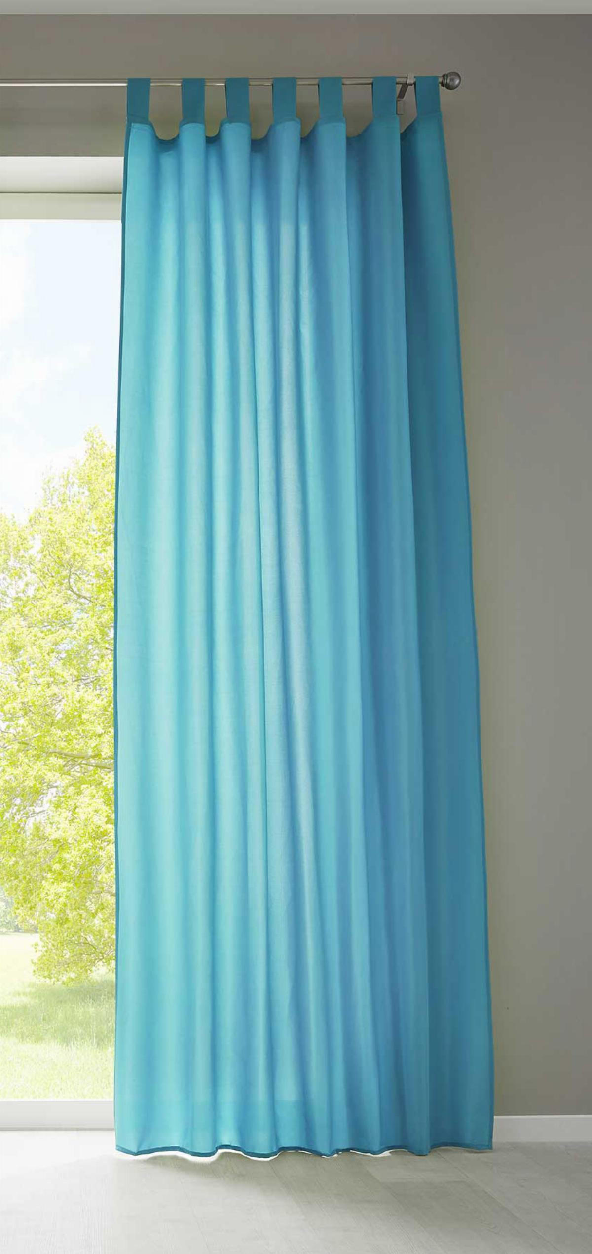VORHANG POTSDAM HxB 225x140 cm Türkis - Türkis, Textil (140/225cm) - Gardinenbox