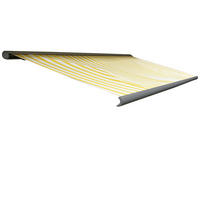 ELEKTRISCHE KASSETTENMARKISE Gelb, Weiß, Grau - Gelb/Weiß, Textil (400/23/300cm) - MCW