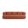 SOFA Jenny aus Boucle ziegelstein 4 Sitzplätze - Orange, Textil (90/73/226cm) - Micadoni