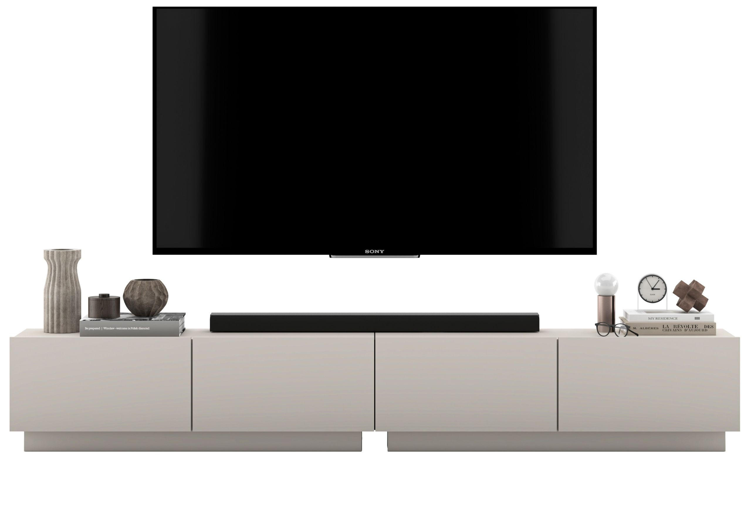 Meble Lindner SADA 2 TV stolků Enjoy Kašmír mat 240 cm se soklem