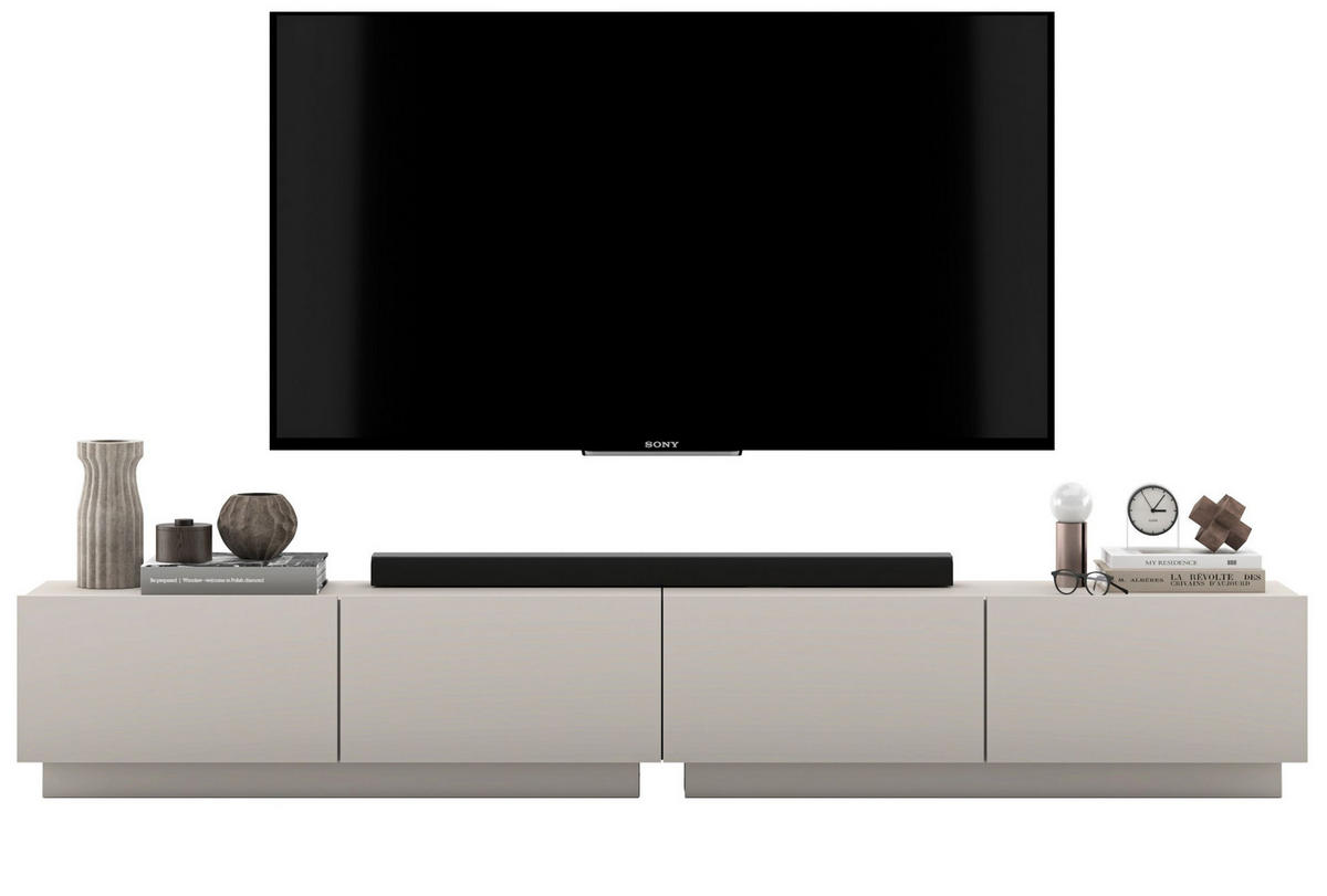 TV-LOWBOARD 2-er Set Enjoy Kaschmir Matt Loft 120 cm - Kaschmir, Holzwerkstoff (240/37/35cm) - Meble Lindner