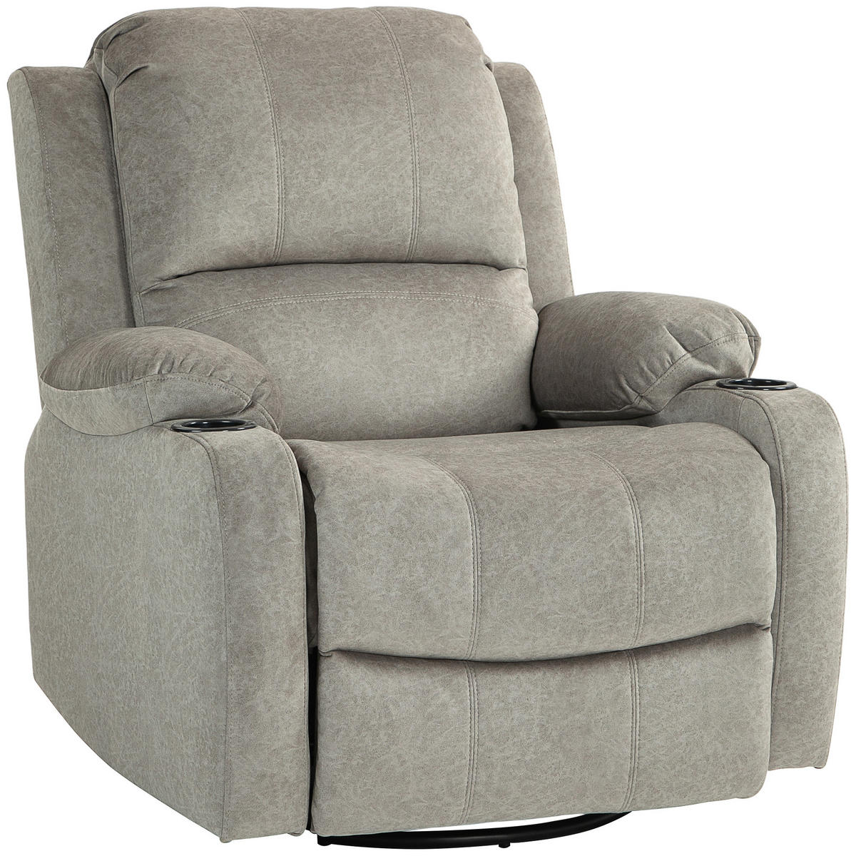 FERNSEHSESSEL Mikrofaser Braun - Braun, Textil (95/102/87cm) - HOMCOM