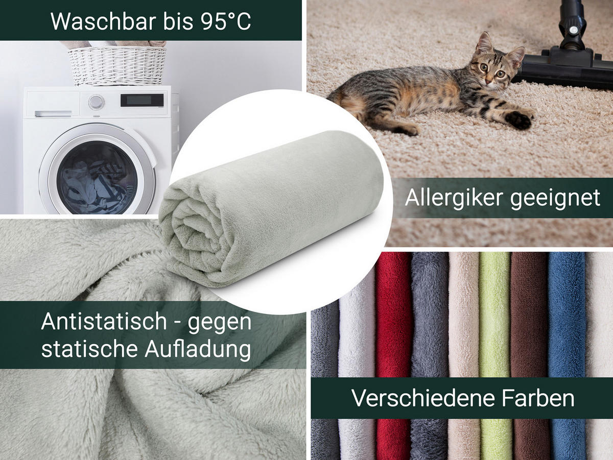 KUSCHELDECKE, 220x240 cm, 100% Polyester, Grau - Silberfarben, Textil (220/240cm) - Zollner