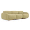 4-SITZER-SOFA Strukturstoff Stoff Gelb - Currygelb/Gelb, Holz/Textil (270/73/95cm) - Makamii