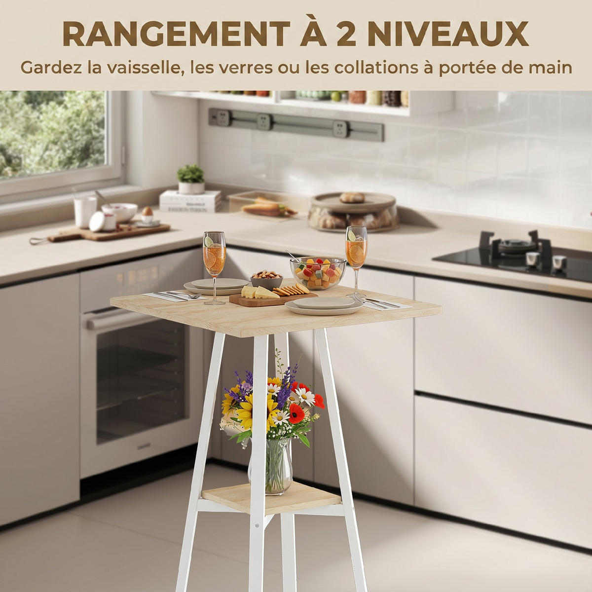 BARTISCH Naturholz 1 Stück - Beige, Metall (55/55/95cm) - GiPP