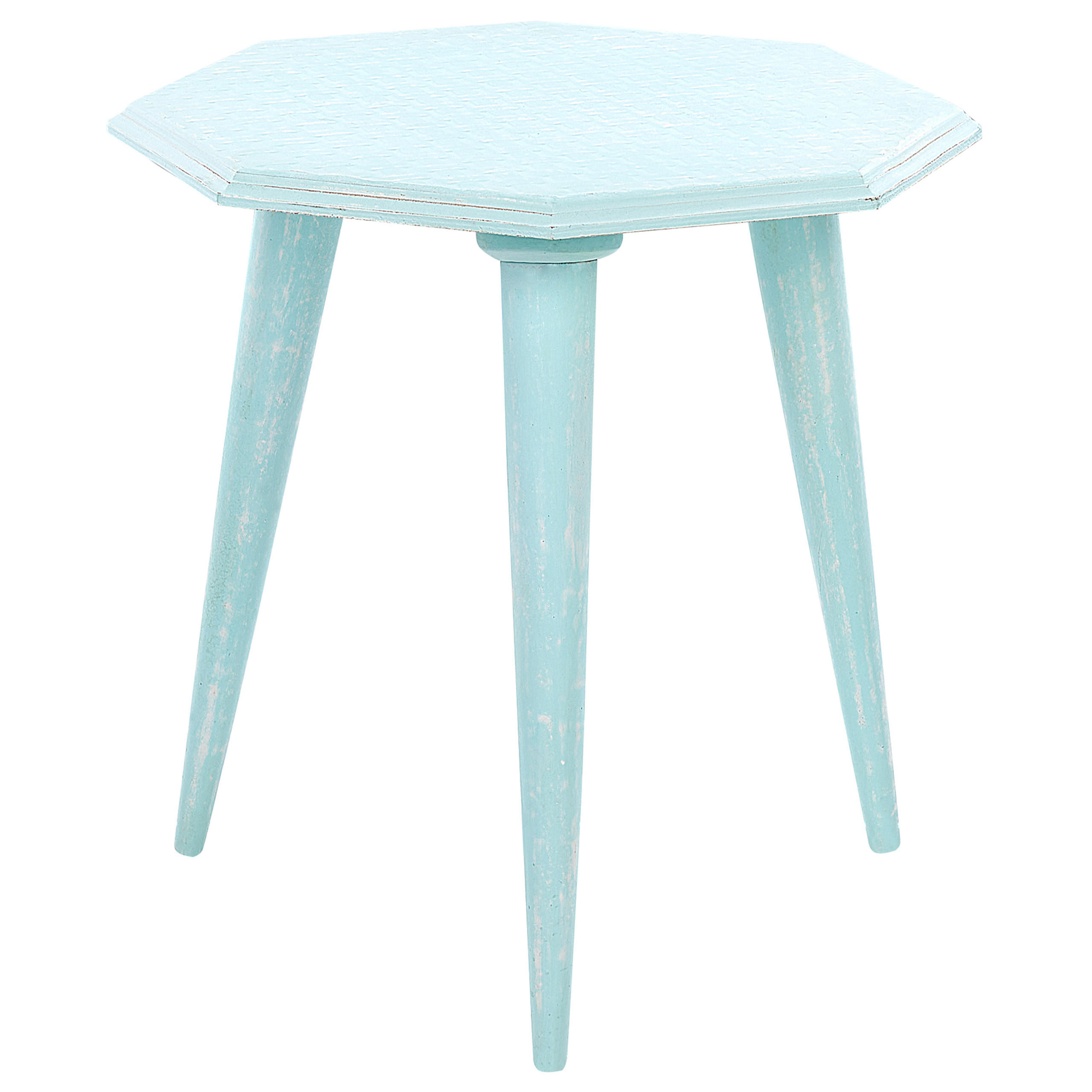 BEISTELLTISCH 2er-Set Achteckig Blau Kanri - Blau, Holzwerkstoff (42/42cm) - Beliani