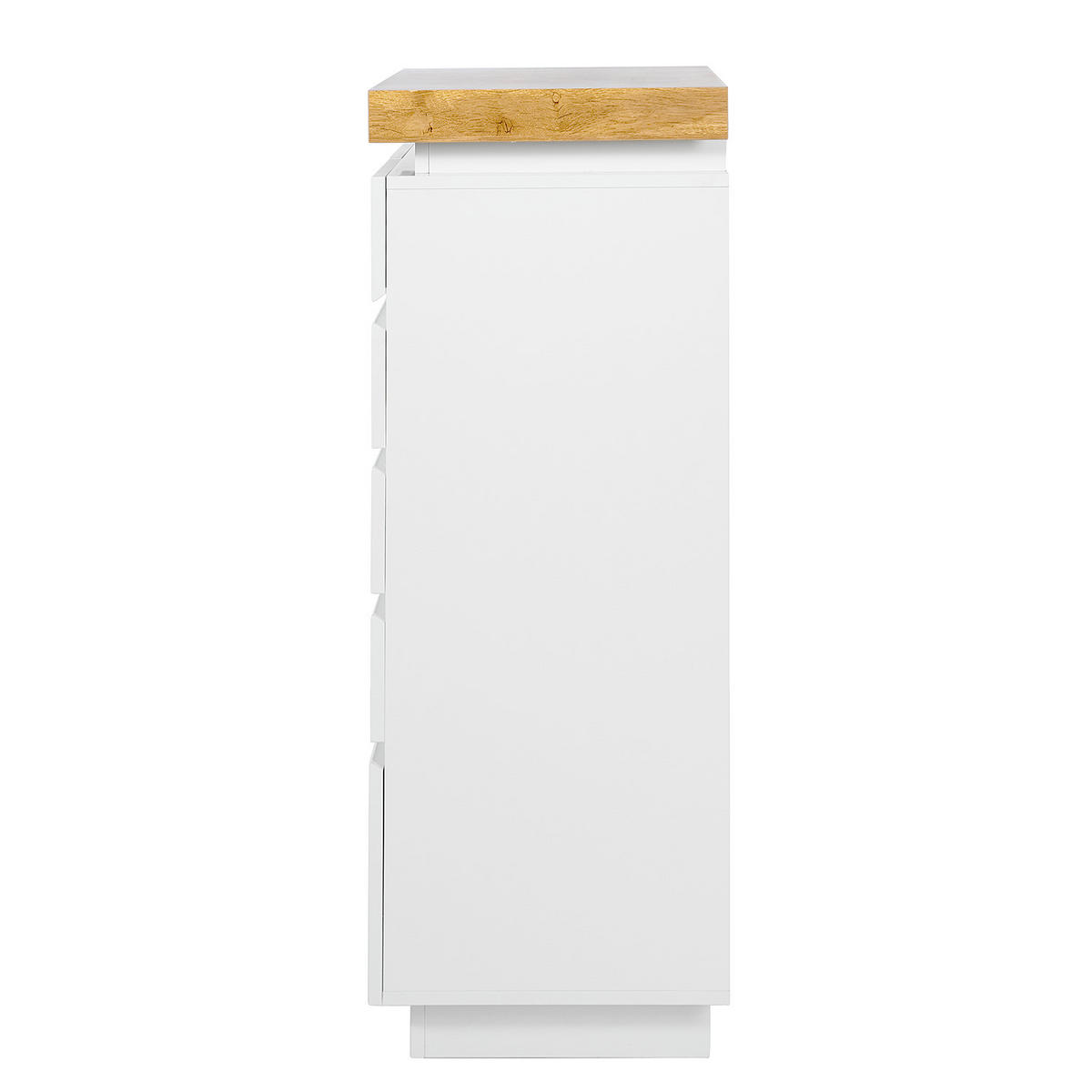 KOMMODE - Inkl. Beleuchtung - Eichefarben/Weiß, Holzwerkstoff (73/113/40cm) - home24