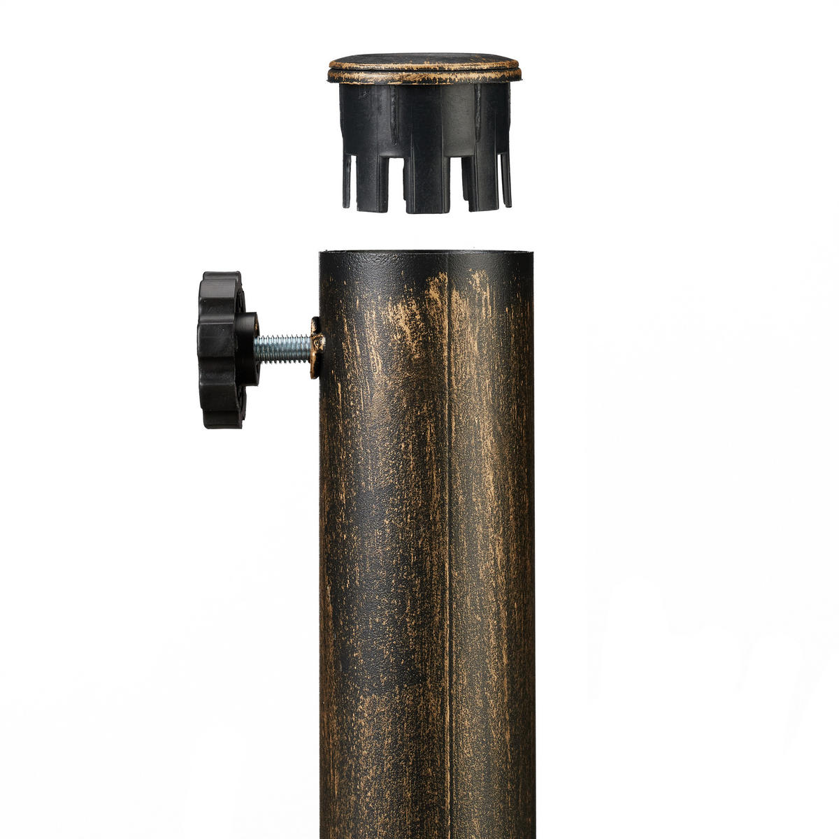 SONNENSCHIRMSTÄNDER - Braun, Kunststoff/Metall (49.5/49.5cm) - Relaxdays