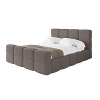 POLSTERBETT mit Bettkasten und Lattenrost mit Matratze H3/H4, Kopfteil, Boxbett, mit Stauraum - NATA-Z 120x200 Braun - Braun, Holzwerkstoff/Textil (120/200cm) - ALTDECOR