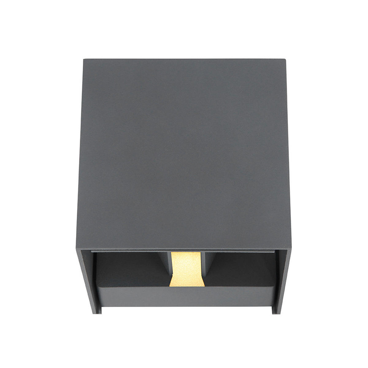 LED WANDLEUCHTE Aluminium Anthrazit - Anthrazit, Metall (10/10/10cm) - Globo Lighting