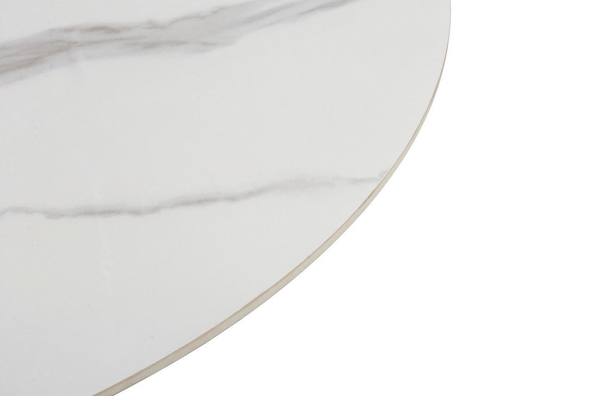 ESSTISCH Aila Schwarz 135/135/76 cm - Schwarz, Stein (135/135/76cm) - Drawer