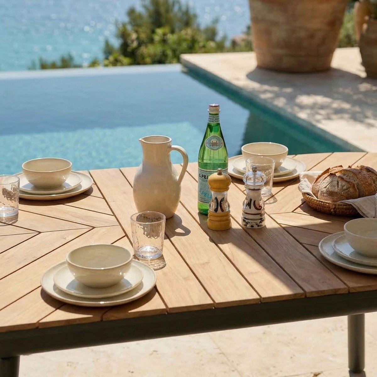 GARTENTISCH, Braun - Braun, Holz (100/180/76cm) - Oviala