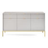 SIDEBOARD Vellore Grau mit goldenen Metallbeinen 154 cm - Goldfarben/Grau, Holzwerkstoff/Metall (154/83/39cm) - Selsey