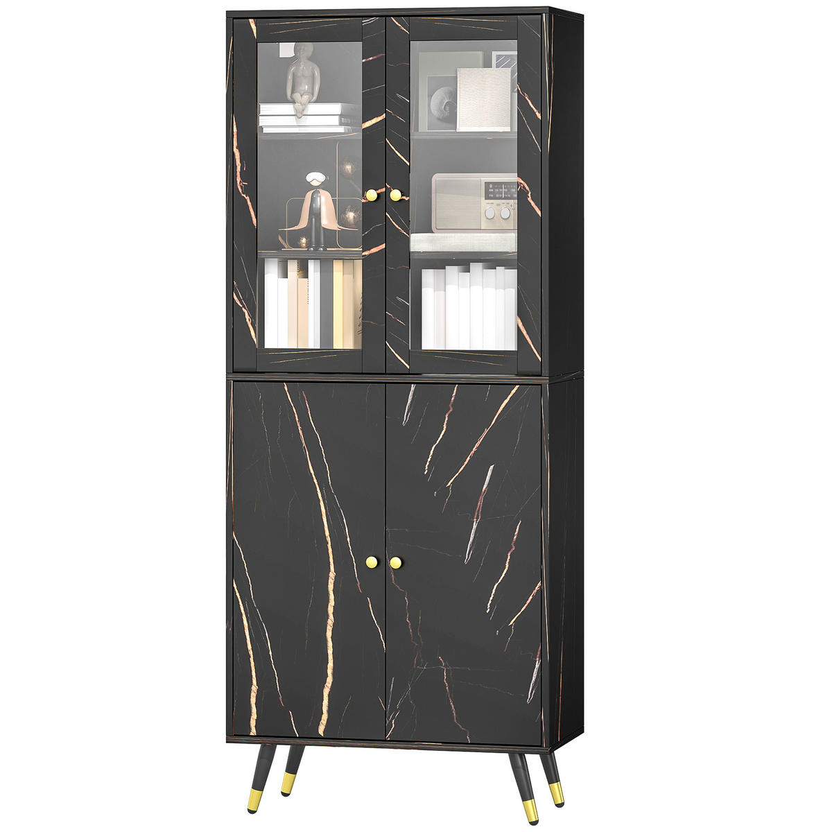 AKTENREGAL DE-14496 Schwarz - Schwarz, Holzwerkstoff (35/170/70cm) - ComfortXL