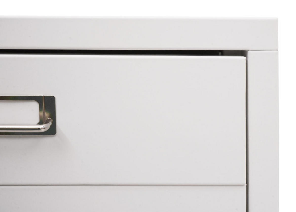 ROLLCONTAINER 75x40x41cm Metall 5 Schubladen Weiß - Weiß, Metall (40/75/41cm) - PROREGAL